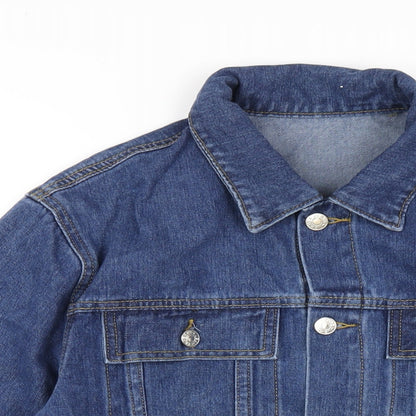 SHEIN Womens Blue Jacket Size S Button