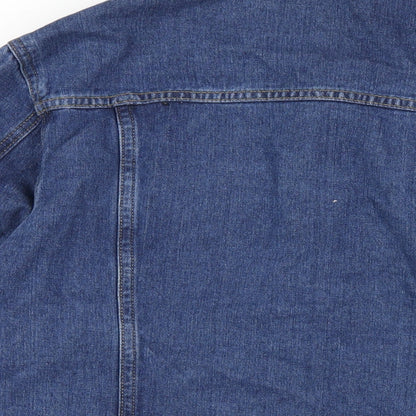 SHEIN Womens Blue Jacket Size S Button