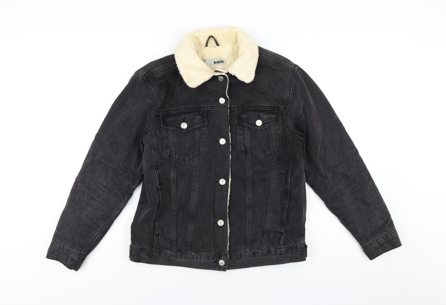 Topshop Womens Black Jacket Size 6 Button