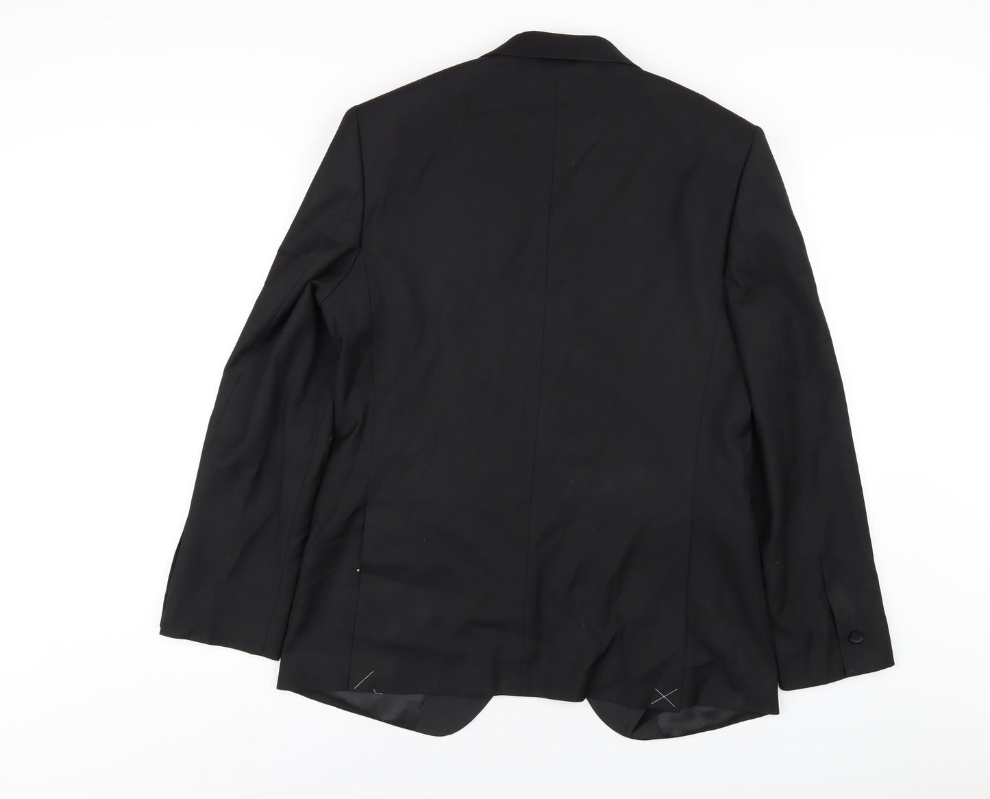 Marks and Spencer Mens Black Polyester Tuxedo Blazer Size 40 Regular