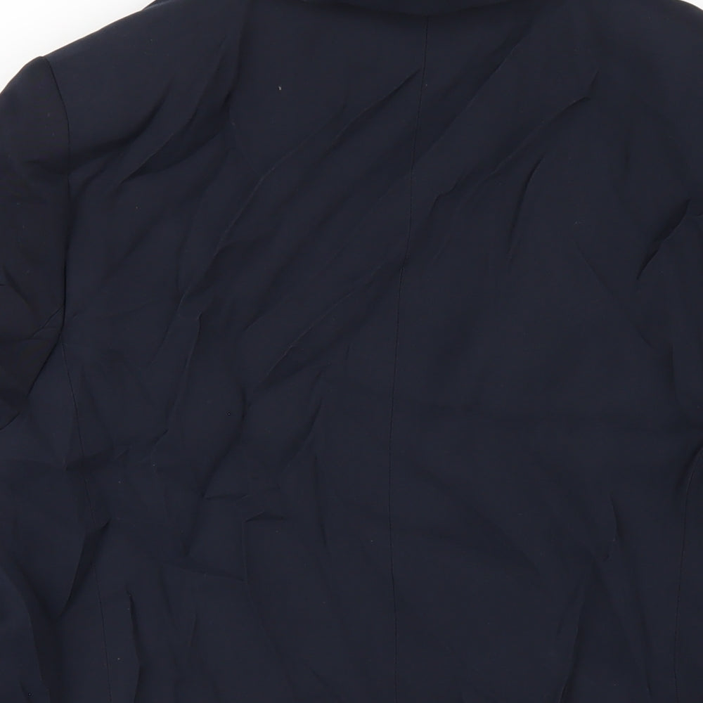 Marks and Spencer Womens Blue Vinyl Jacket Blazer Size 16