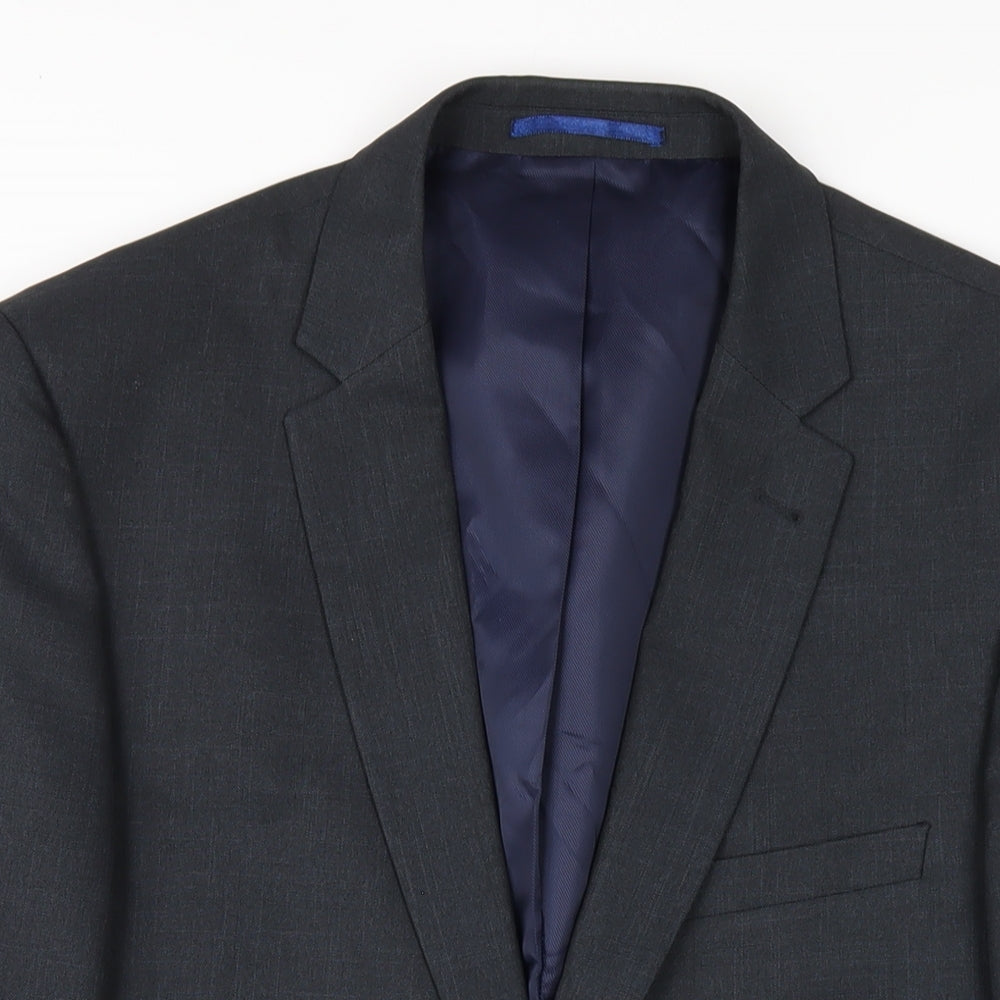 Taylor & Wright Mens Grey Polyester Jacket Blazer Size 42 Regular