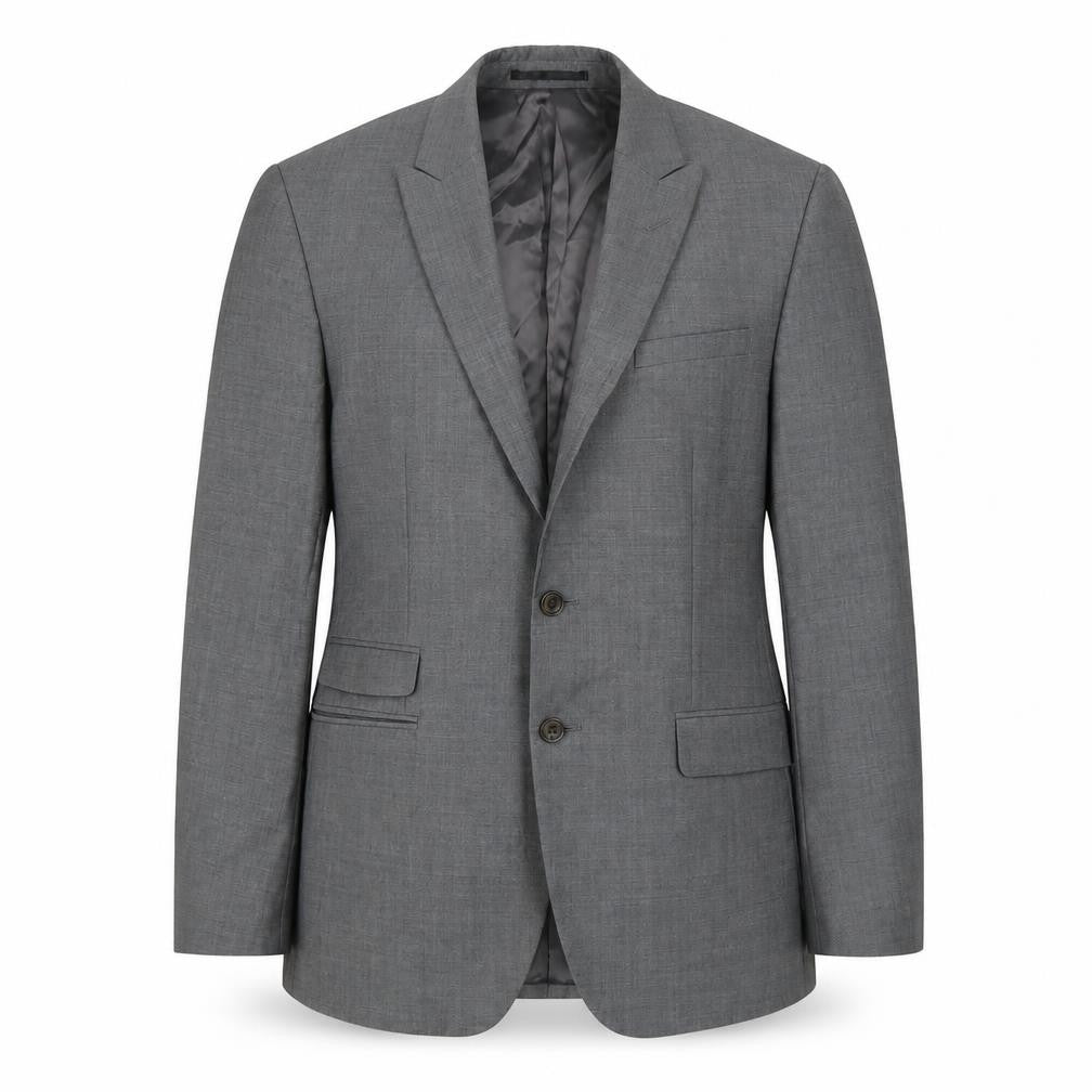 Slaters Mens Grey Polyester Jacket Blazer Size 38 Regular