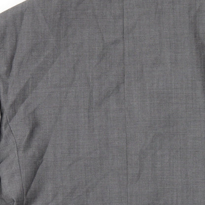 Slaters Mens Grey Polyester Jacket Blazer Size 38 Regular