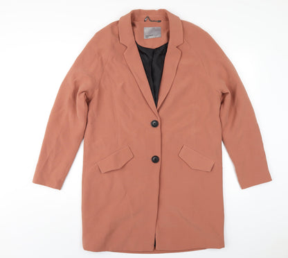 Additional front view of Vera Moda women’s orange jacket blazer, size XS, button