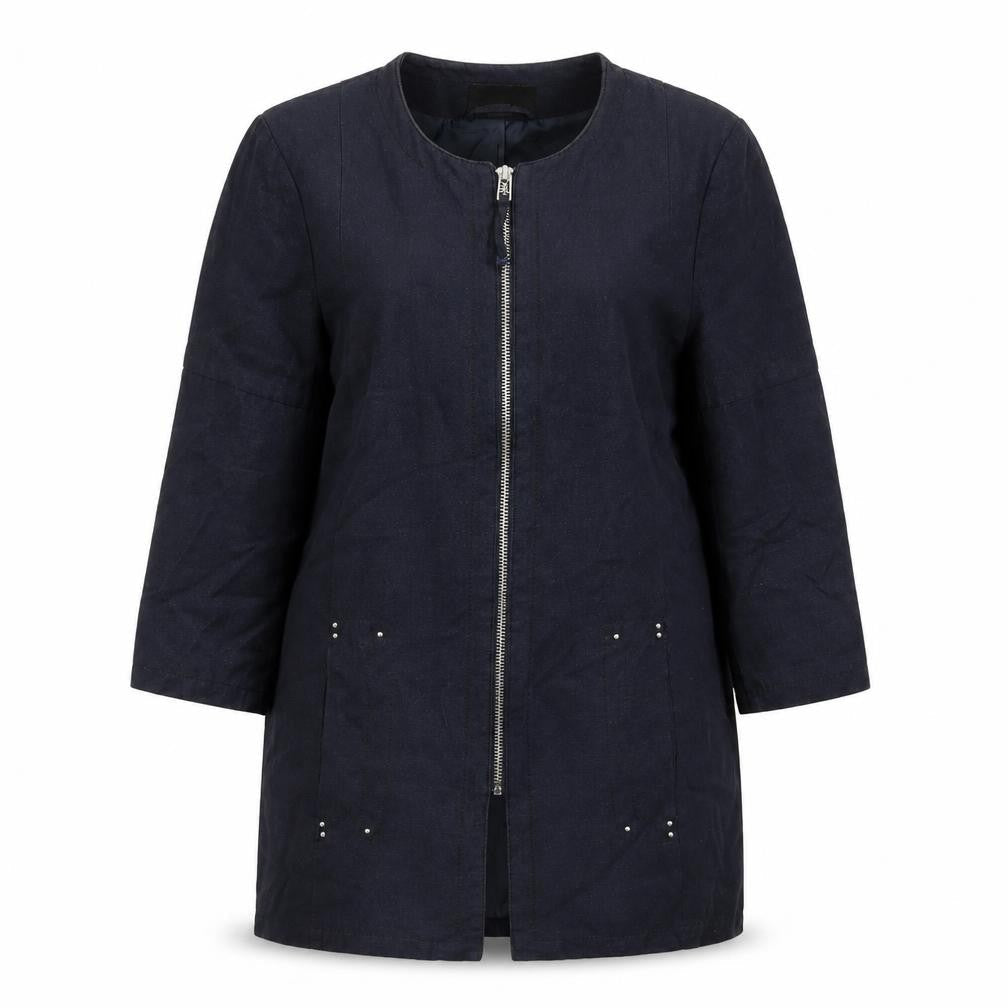 H&M Womens Blue Jacket Coat Size 12 Zip
