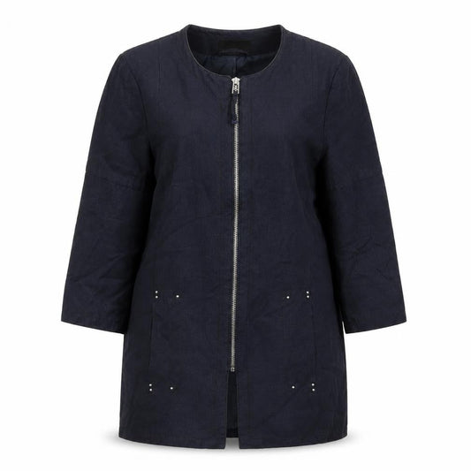 H&M Womens Blue Jacket Coat Size 12 Zip