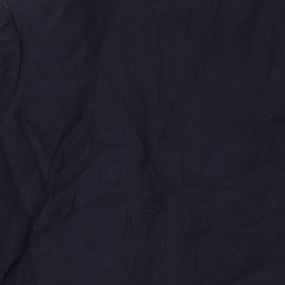 H&M Womens Blue Jacket Coat Size 12 Zip
