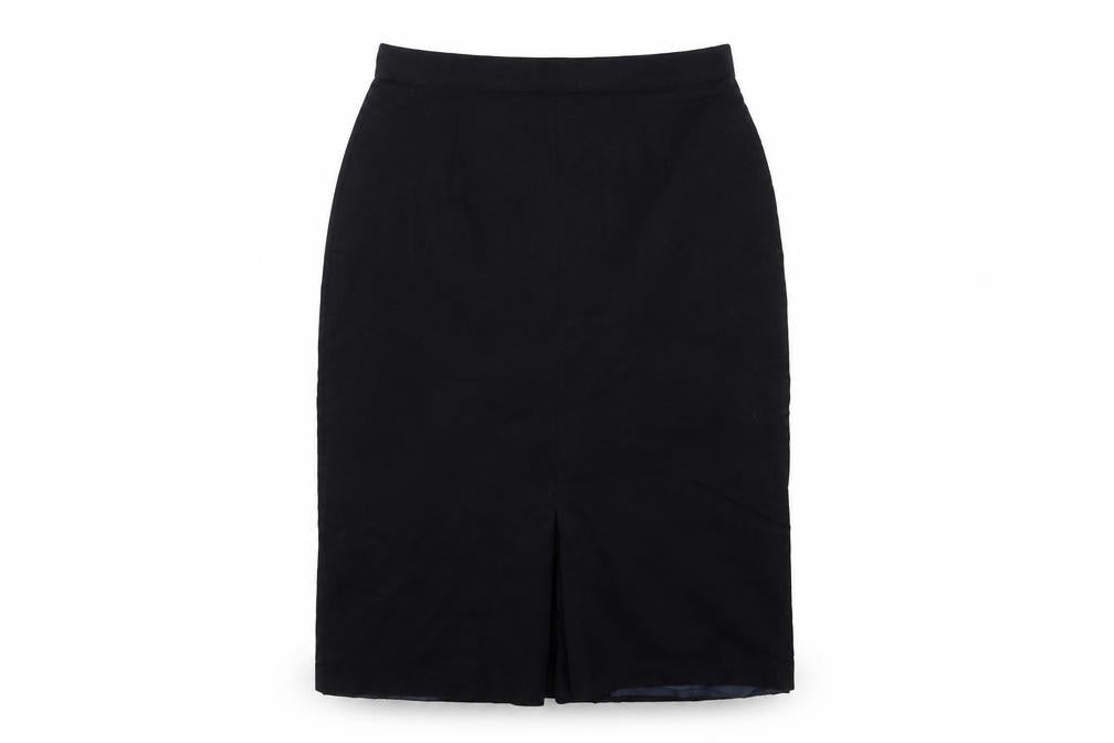 Miss Smith Womens Blue Wool A-Line Skirt Size 14 Zip