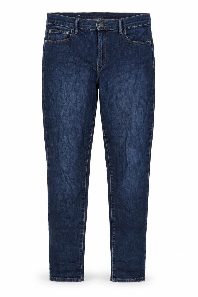 Gap 1969 Womens Blue Cotton Blend Straight Jeans Size 34 in L28.5 in Regular Zip
