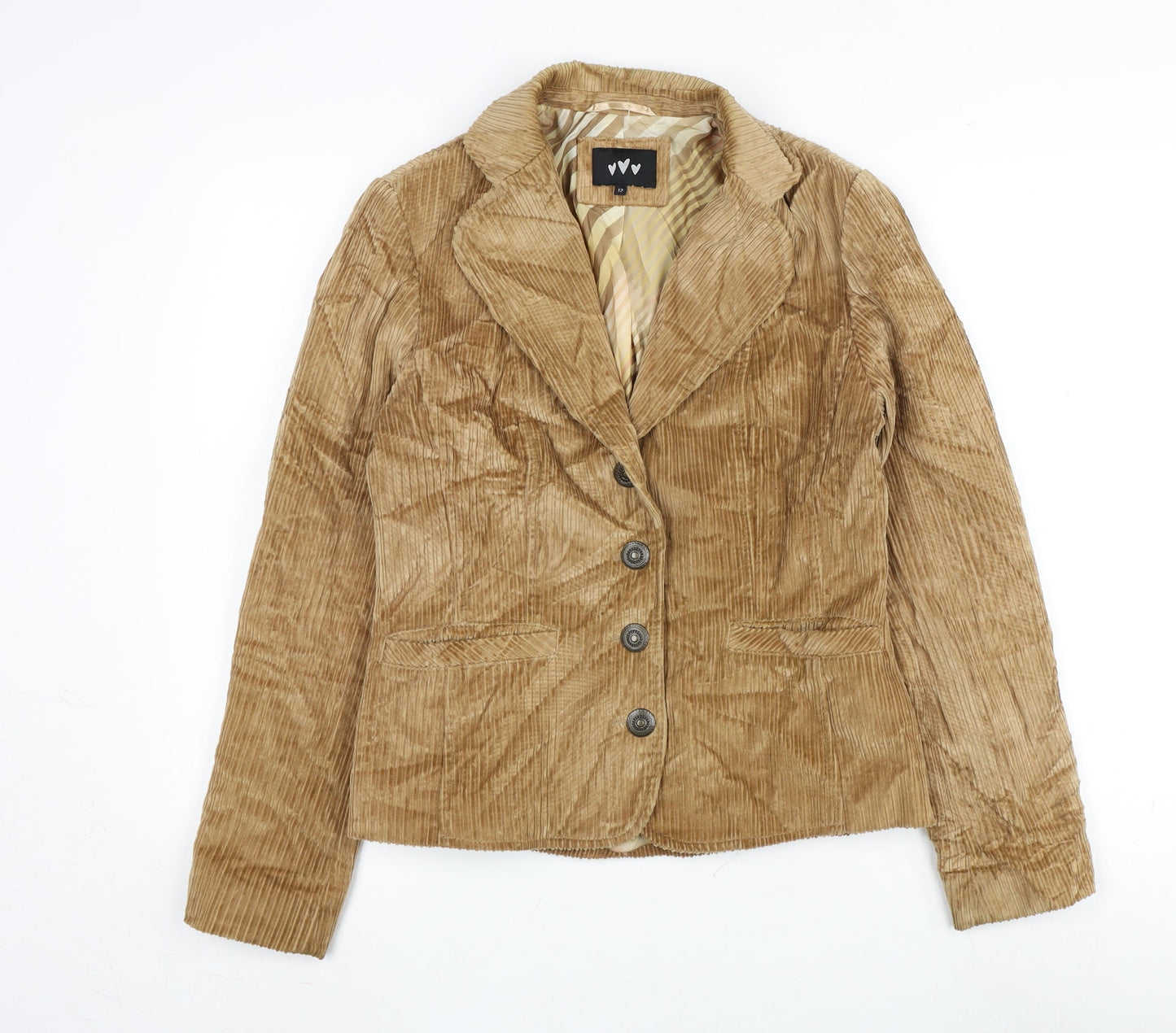 Marks and Spencer Womens Brown Jacket Size 12 Button