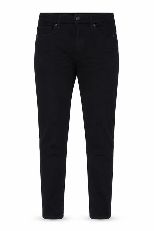 Monki Womens Black Cotton Blend Tapered Jeans Size 28 in L25 in Regular Zip