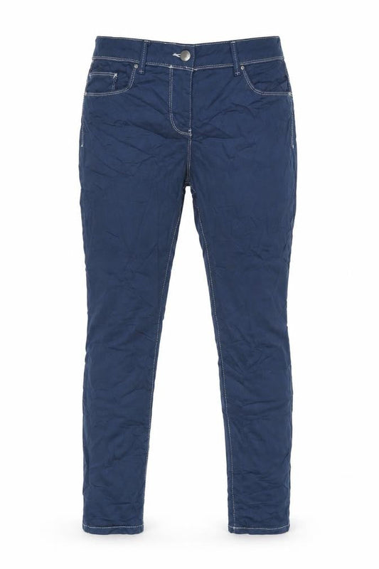 Marks & Spencer Womens Blue Cotton Blend Skinny Jeans Size 14 L28 in Regular Zip