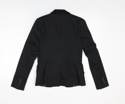 Next Womens Black Polyester Jacket Suit Jacket Size 8