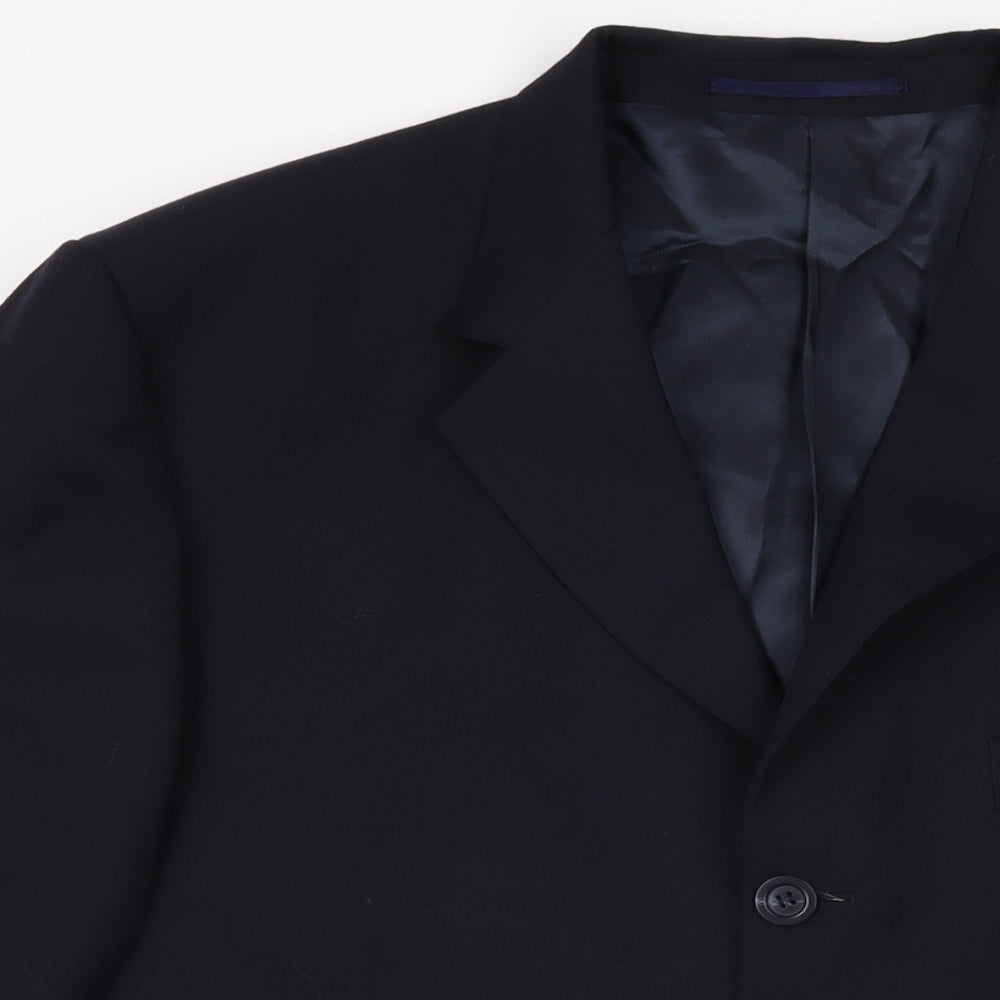 Tom English Mens Black Wool Jacket Suit Jacket Size 42 Regular
