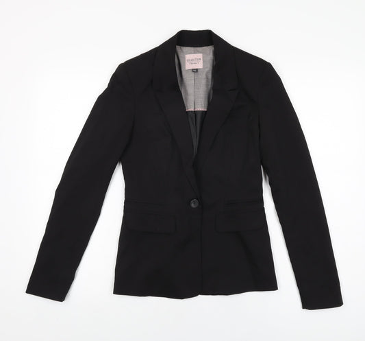 Bershka Womens Black Jacket Blazer Size S Button