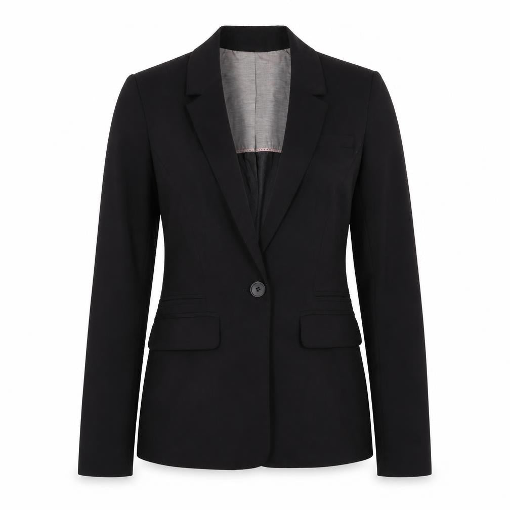 Bershka Womens Black Jacket Blazer Size S Button