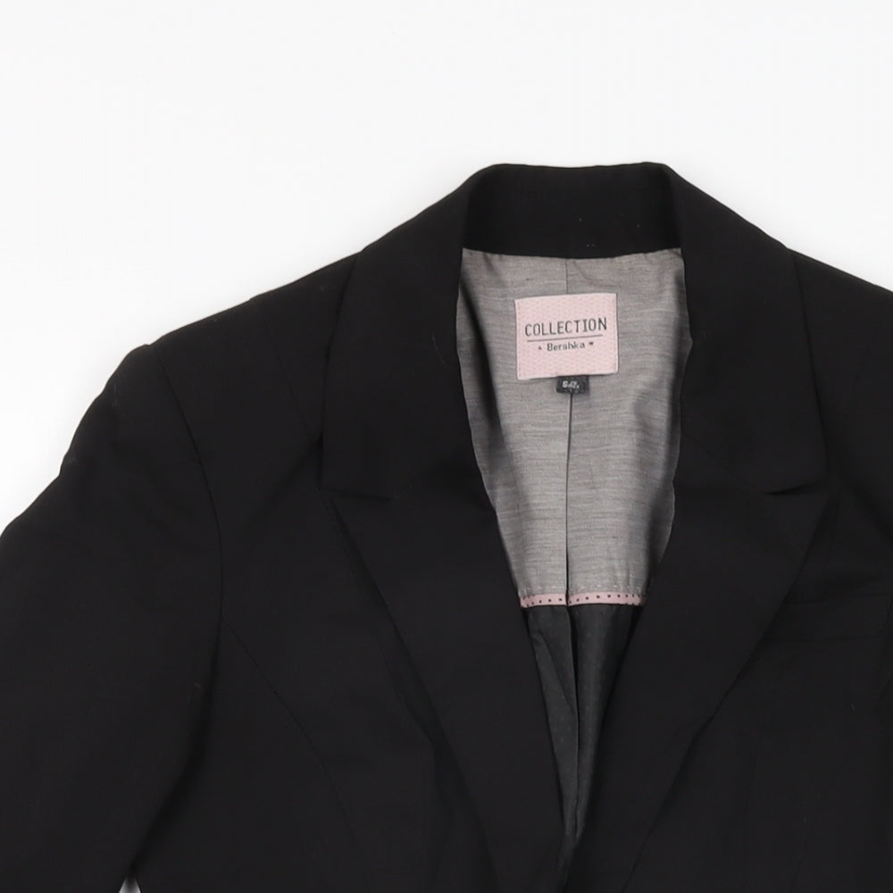 Bershka Womens Black Jacket Blazer Size S Button