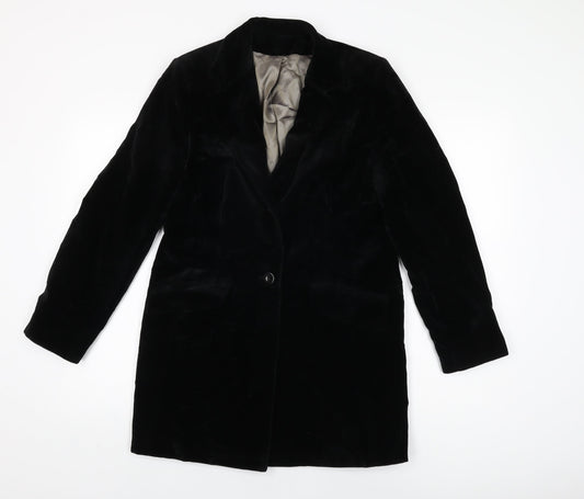 Dorothy Perkins Womens Black Jacket Coat Size 14 Button