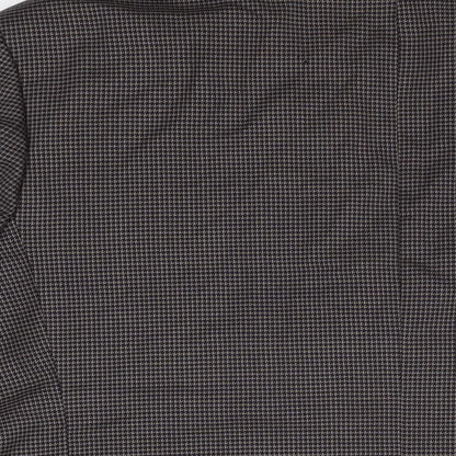 Brand and care label for Principles men’s brown geometric wool jacket suit jacket, size 44, regular