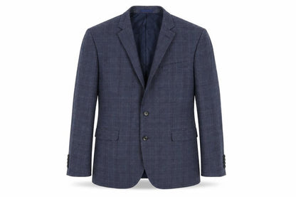 John Lewis Mens Blue Geometric Wool Jacket Suit Jacket Size 42 Regular