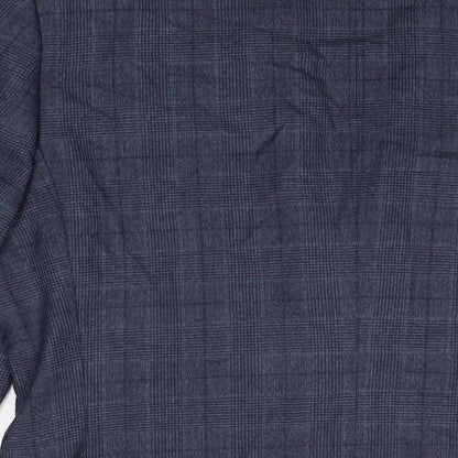 John Lewis Mens Blue Geometric Wool Jacket Suit Jacket Size 42 Regular
