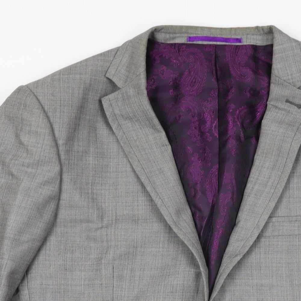 Taylor & Wright Mens Grey Polyester Jacket Suit Jacket Size 38 Regular