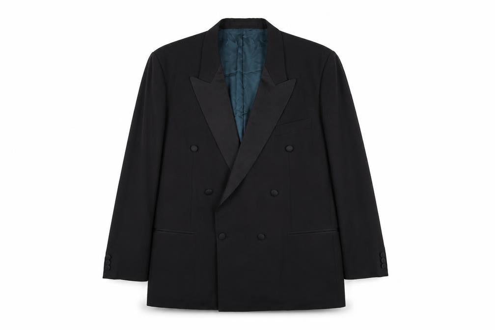 Marks & Spencer Mens Black Polyester Jacket Suit Jacket Size 46 Regular