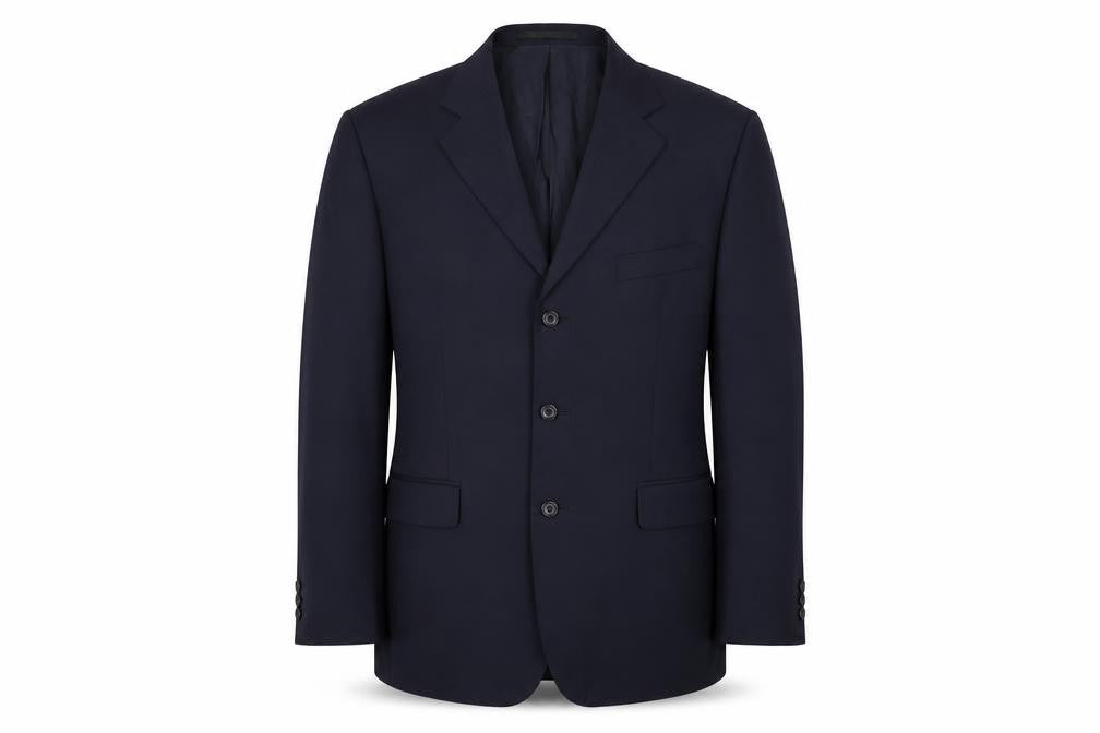 Burton Mens Blue Wool Jacket Suit Jacket Size 42 Regular