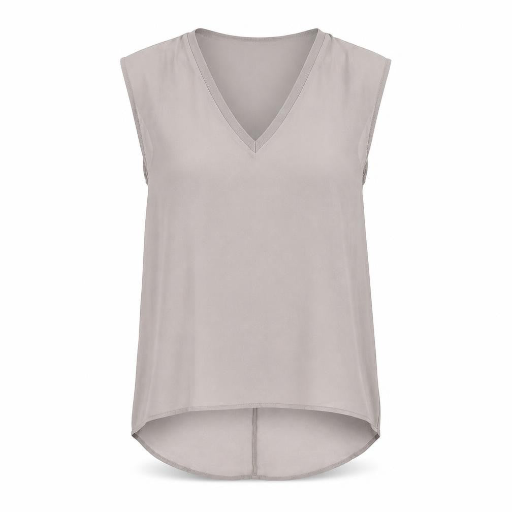Zara Womens Beige Polyester Basic Blouse Size XS V-Neck