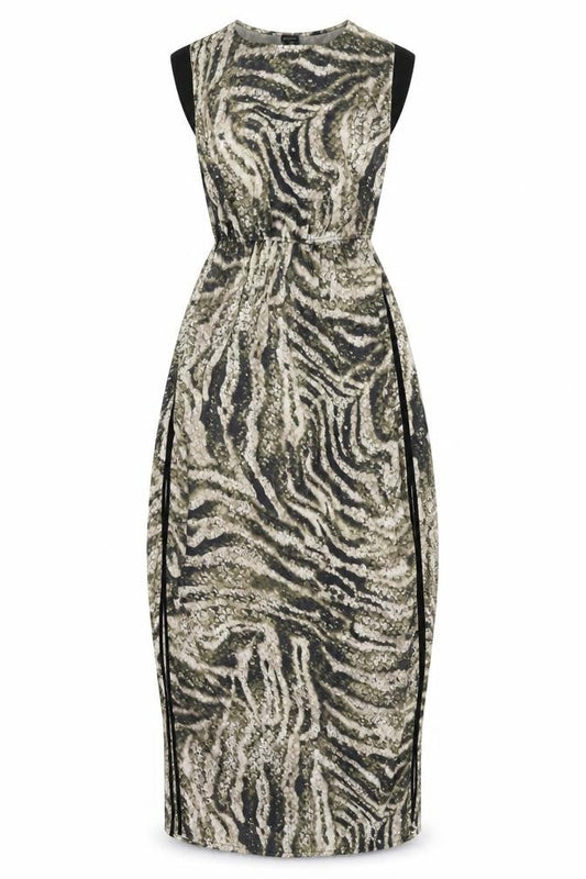 River Island Womens Brown Geometric Polyester Maxi Size 8 Round Neck Pullover