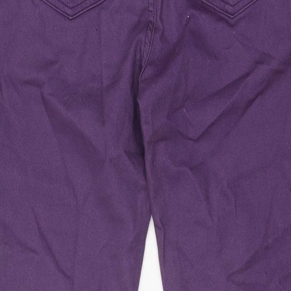 Marks and Spencer Womens Purple Cotton Skinny Jeans Size 32 in L30.5 in Regular Zip
