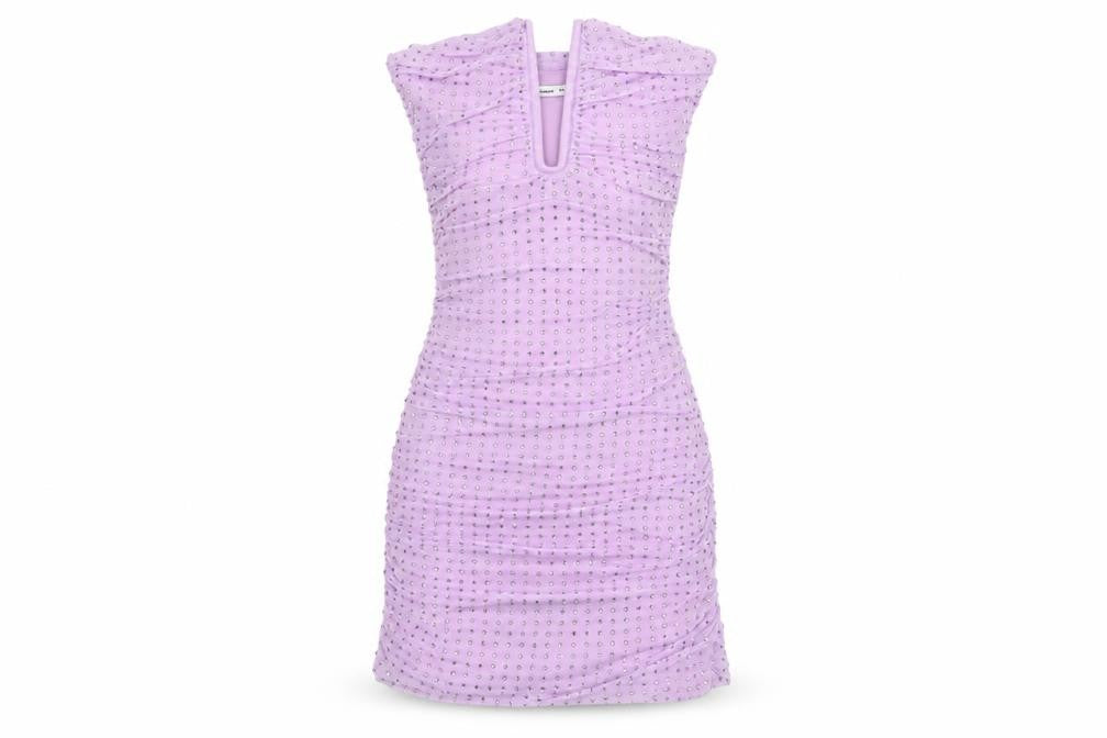 Bershka Womens Purple Polyester Mini Size XS Off the Shoulder Zip