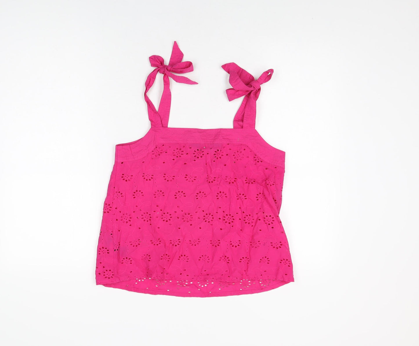 Dorothy Perkins Womens Pink Floral Cotton Basic T-Shirt Size 8 Square Neck