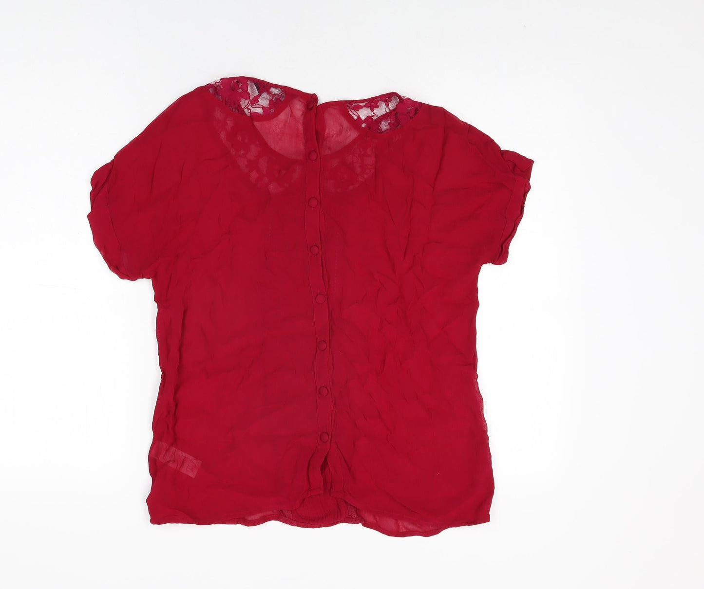 Dorothy Perkins Womens Pink Viscose Basic T-Shirt Size 10 Round Neck