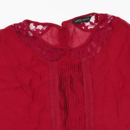 Dorothy Perkins Womens Pink Viscose Basic T-Shirt Size 10 Round Neck