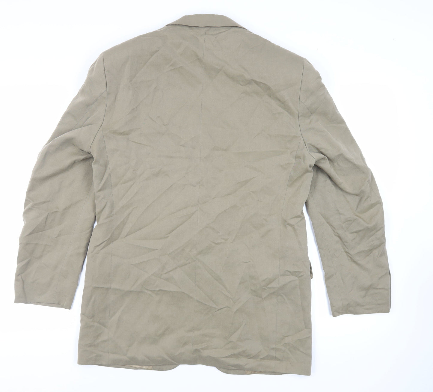St Michael Mens Beige Lyocell Jacket Blazer Size 38 Regular - Vintage