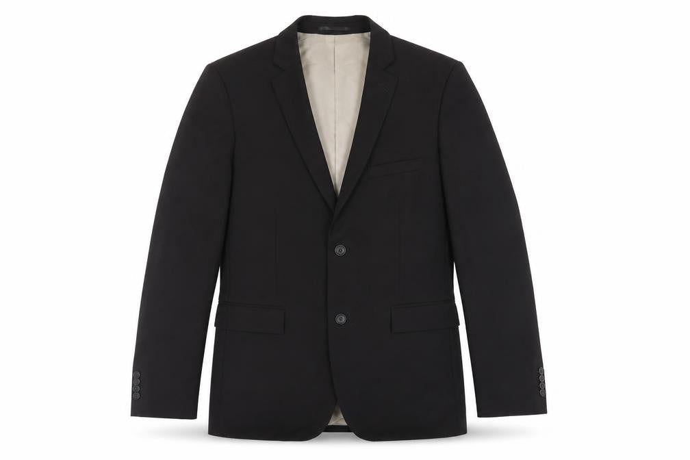 Topman Mens Black Polyester Jacket Suit Jacket Size 40 Regular