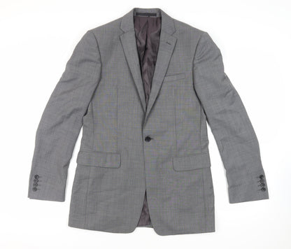 Additional front view of Autograph men’s grey polyester jacket suit jacket, size 38, regular