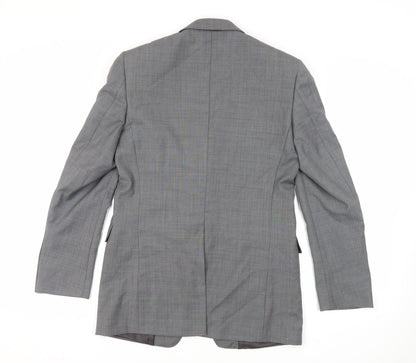 Back view of Autograph men’s grey polyester jacket suit jacket, size 38, regular