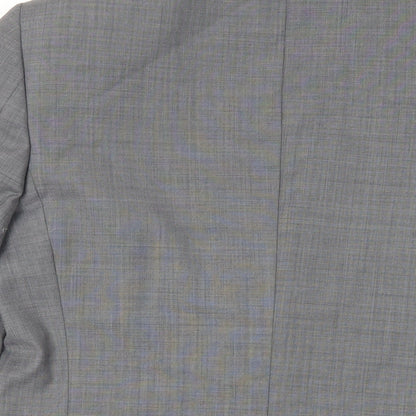 Brand and care label for Autograph men’s grey polyester jacket suit jacket, size 38, regular
