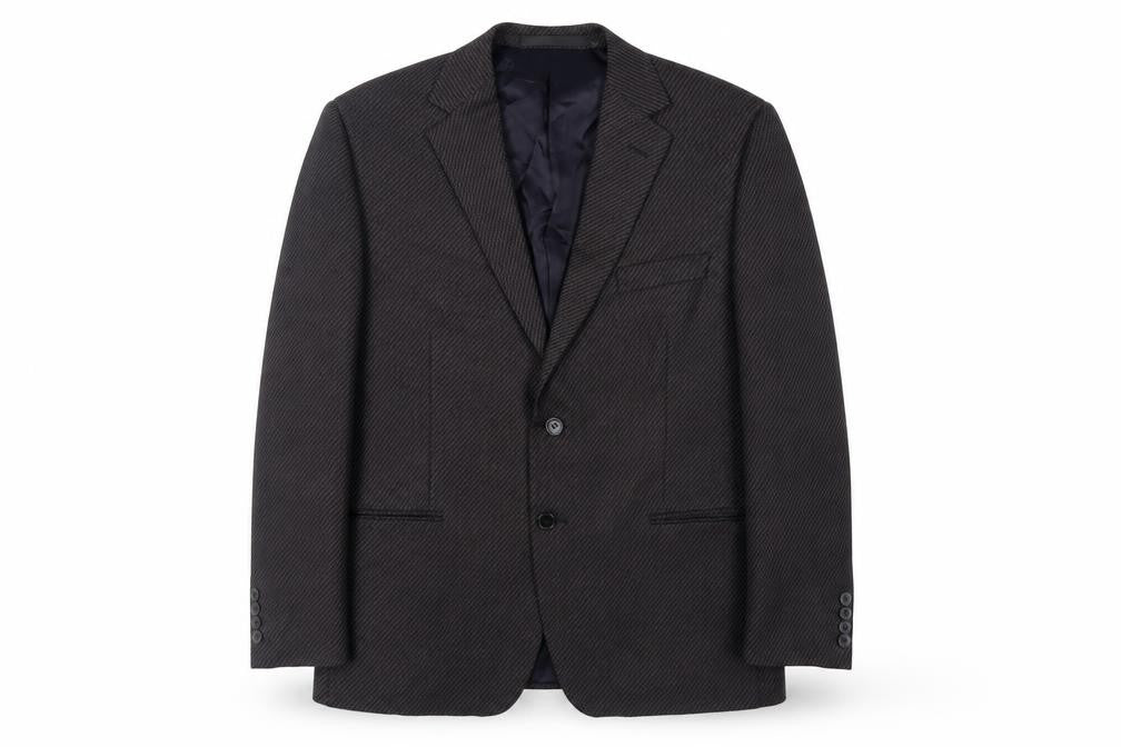 Marks & Spencer Mens Black Geometric Wool Jacket Suit Jacket Size 42 Regular