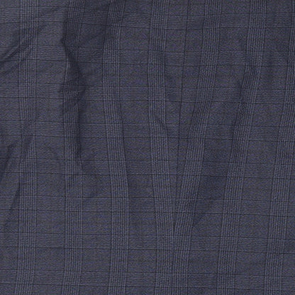 Next Mens Blue Plaid Polyester Jacket Suit Jacket Size 44 Regular