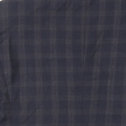 Next Mens Blue Plaid Wool Jacket Suit Jacket Size 40 Regular