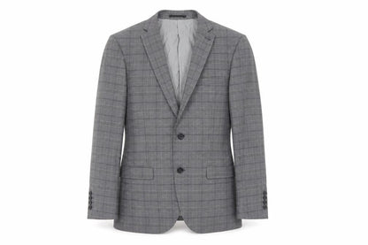 Next Mens Grey Plaid Polyester Jacket Suit Jacket Size 40 Regular