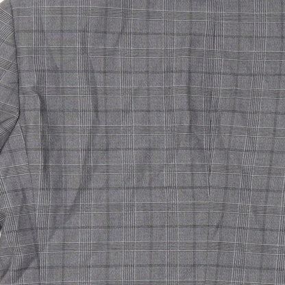 Next Mens Grey Plaid Polyester Jacket Suit Jacket Size 40 Regular