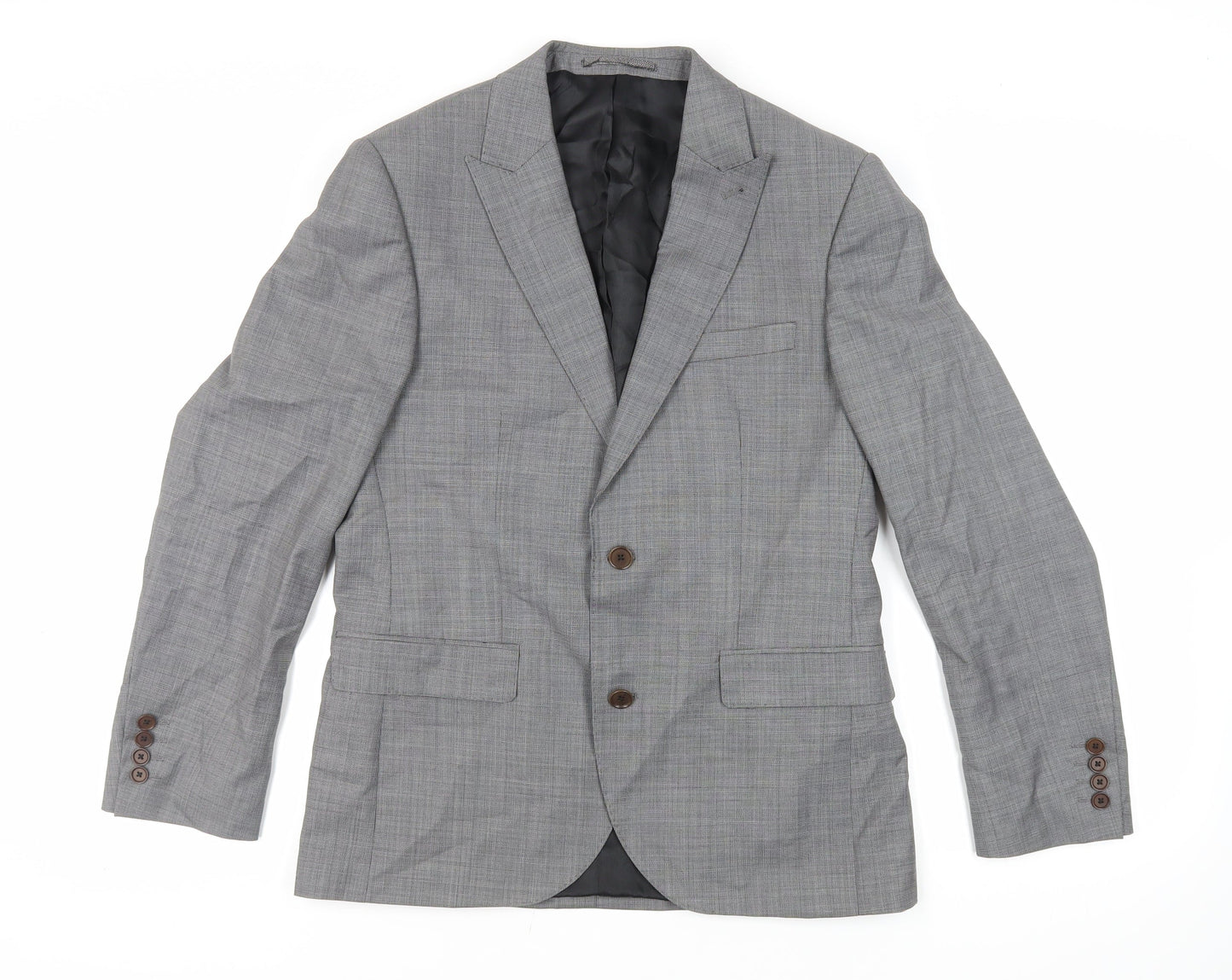 NEXT Mens Grey Wool Jacket Suit Jacket Size 40 Regular
