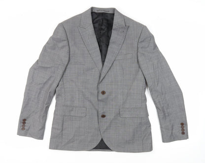 Next Mens Grey Wool Jacket Suit Jacket Size 40 Regular