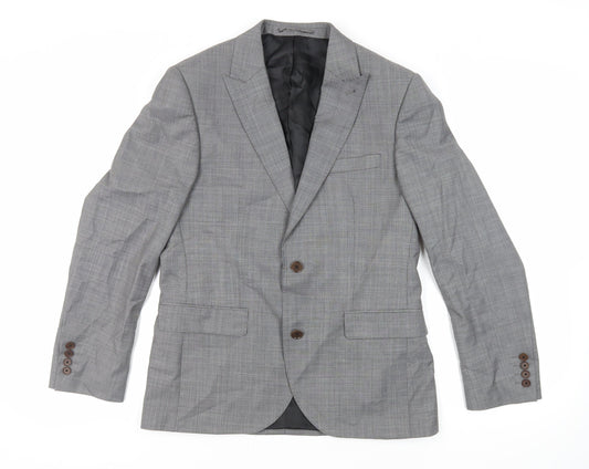 NEXT Mens Grey Wool Jacket Suit Jacket Size 40 Regular