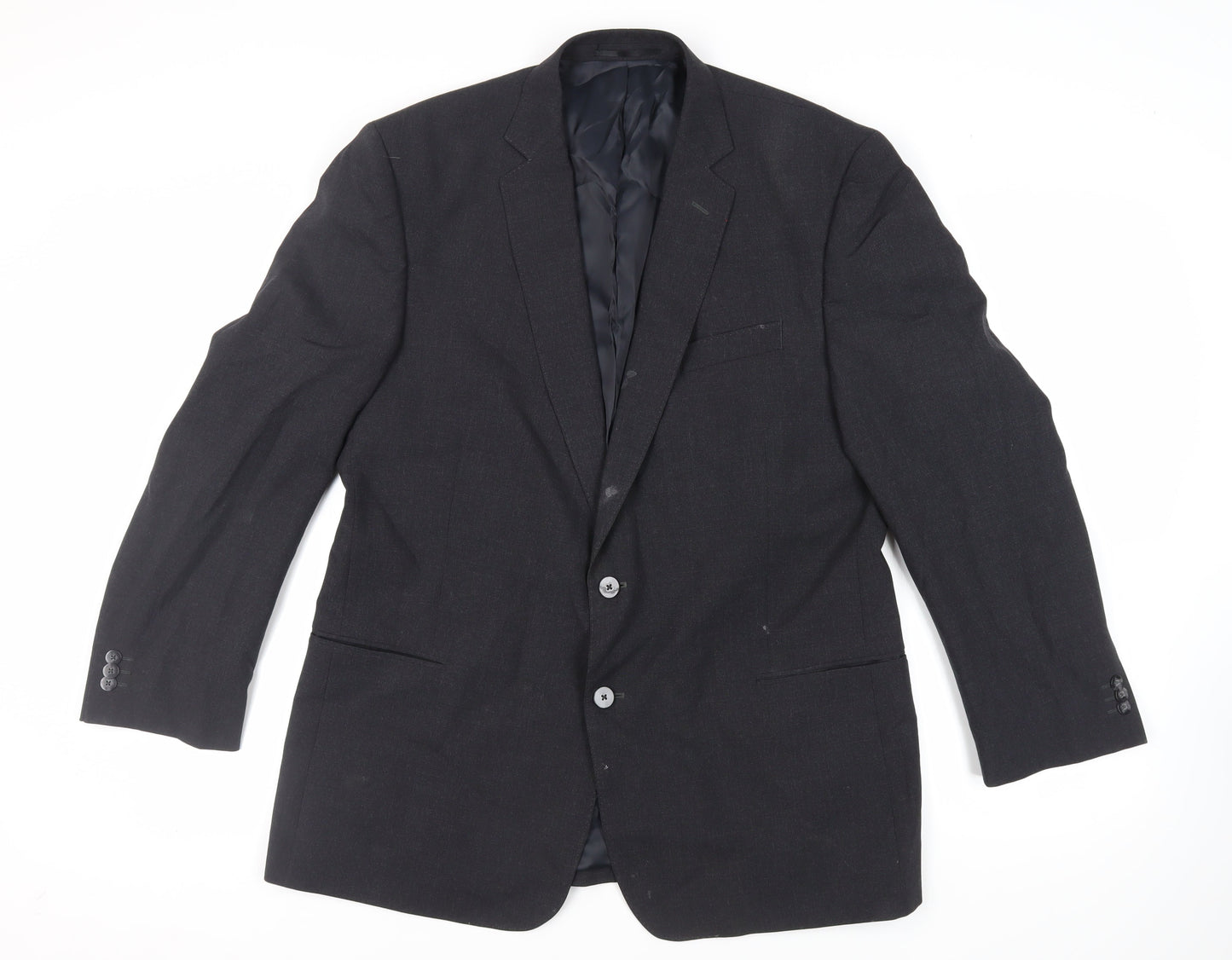 James Barry Mens Grey Polyester Jacket Suit Jacket Size 44 Regular